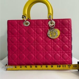 Authentic Dior lambskin pink gorgeous handbag like new!